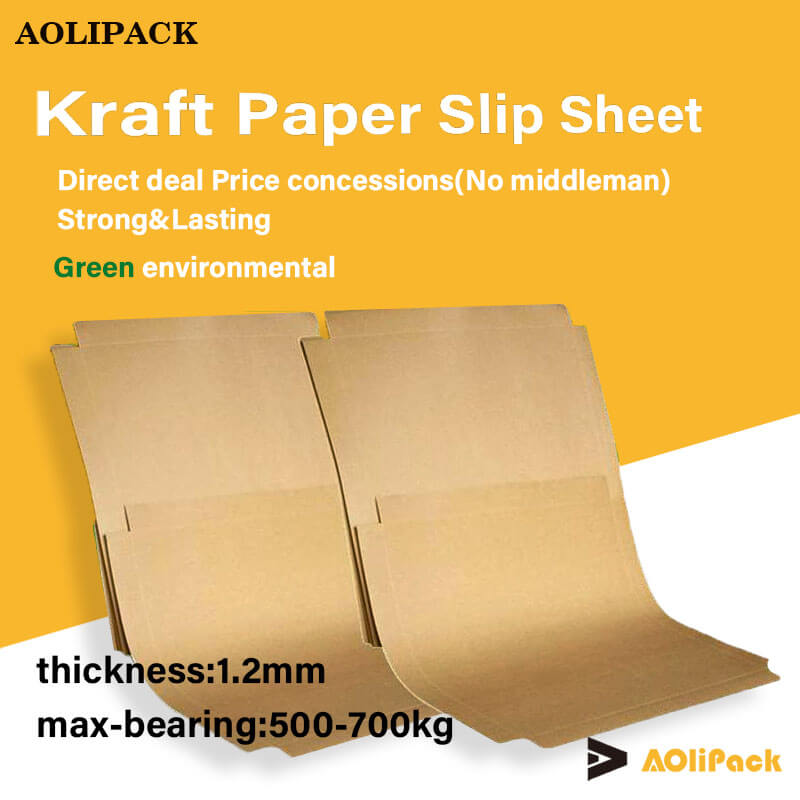 Excellent Strength Brown Kraft Paper Slip Sheet With High Loading Capacity, Used as Pallet With Thin Thick Saving Space